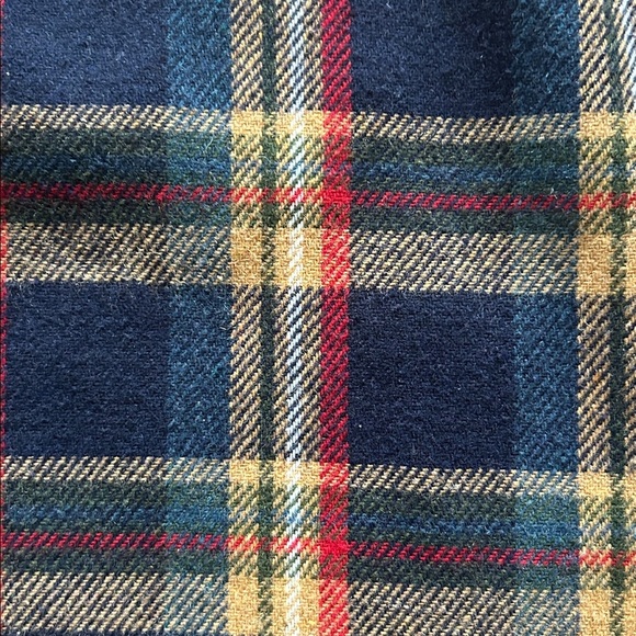 Maurice‘s preppy 90s navy blue plaid USA made mini wool blend skirt size 6 - Picture 6 of 8